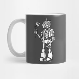 Retro robot drawing Mug